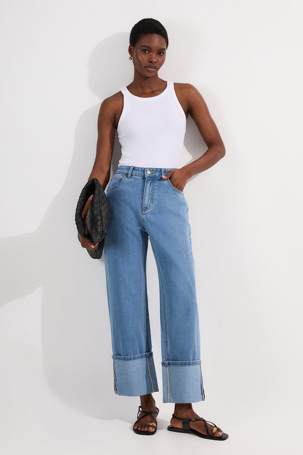 【Norma Kamali】 Embellished high-riseスリムレギンス High Rise Slim Leg Embellished Jeans | Karen Millen